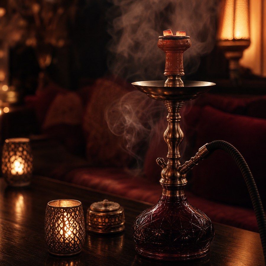 Stimmungsvolle Shisha in einer gemütlichen Lounge